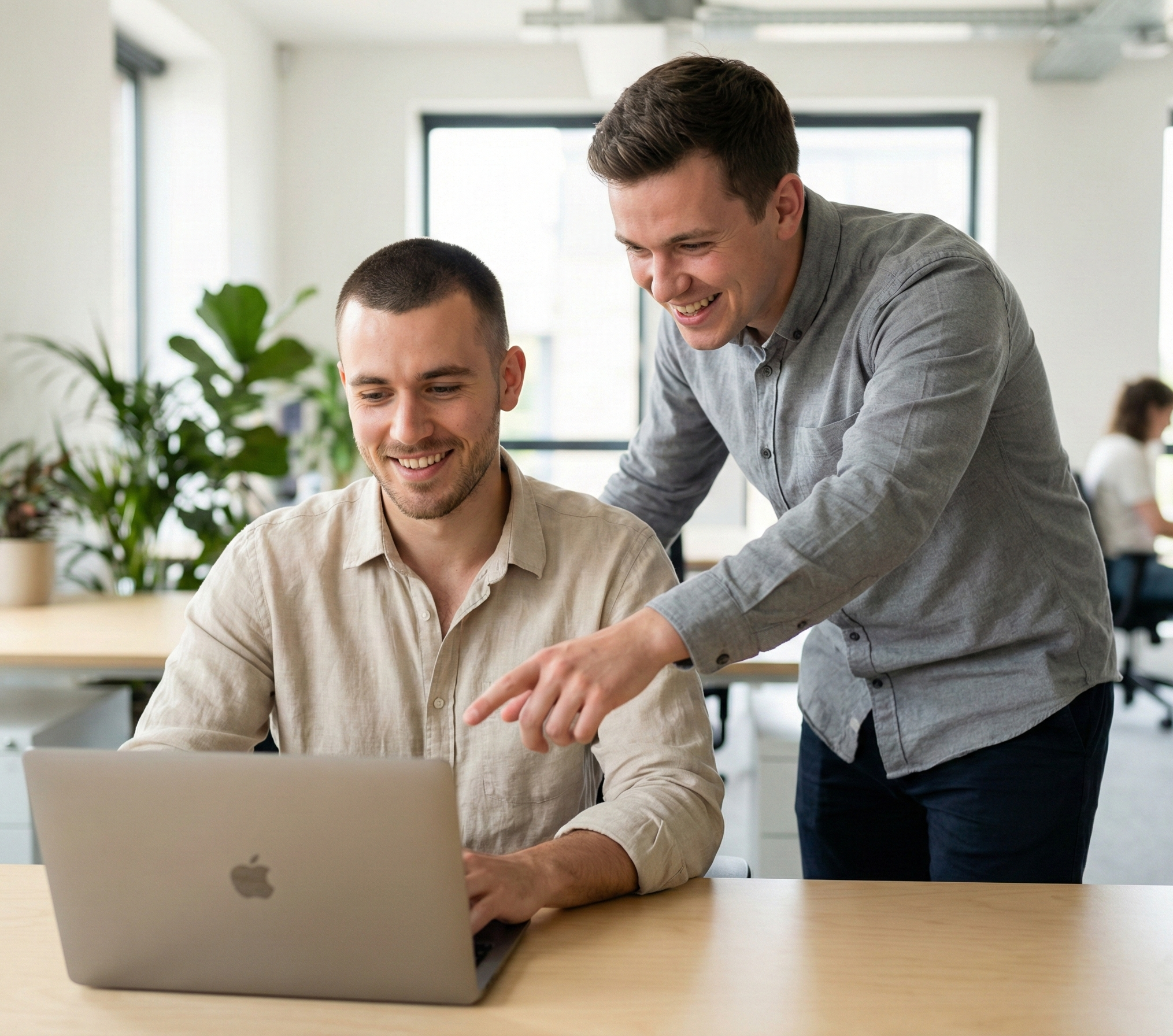 Team collaborating on a project